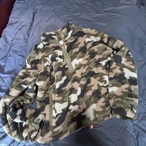 No Boundaries Camouflage Zip Up Sweater
